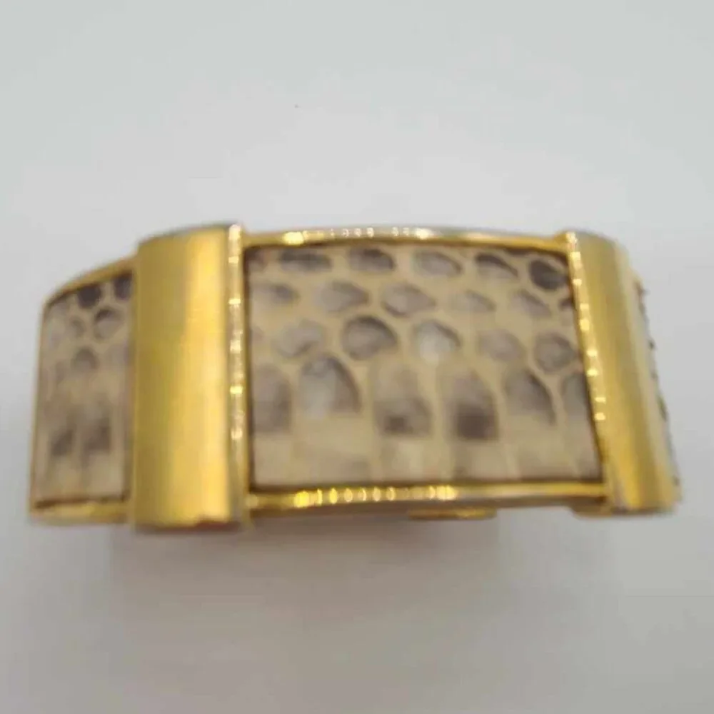 J Crew Hinged Snakeskin Print Bangle Bracelet